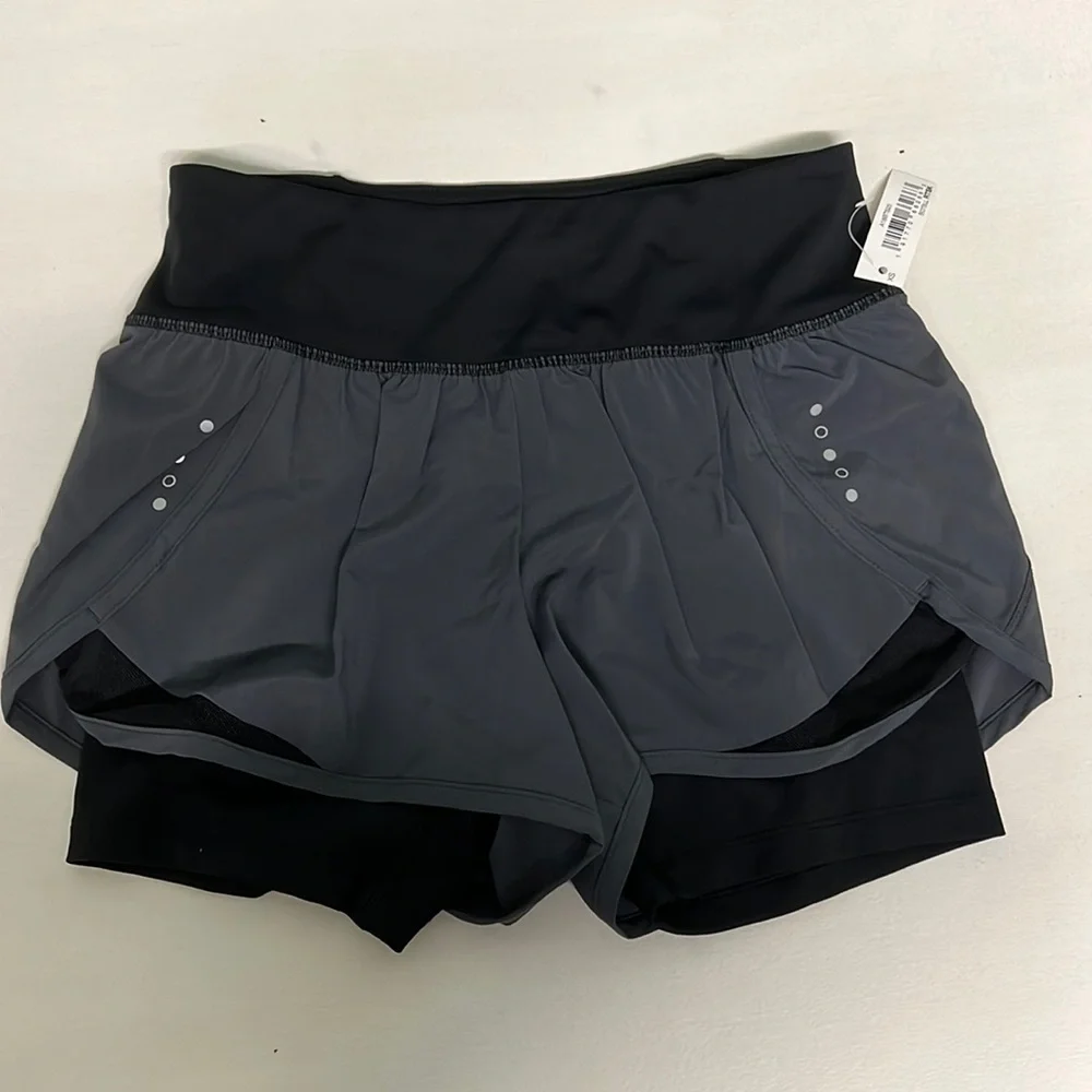 CORE 10 Women's Standard-Fit Knit Waistband 2-in-1 Woven Running Short